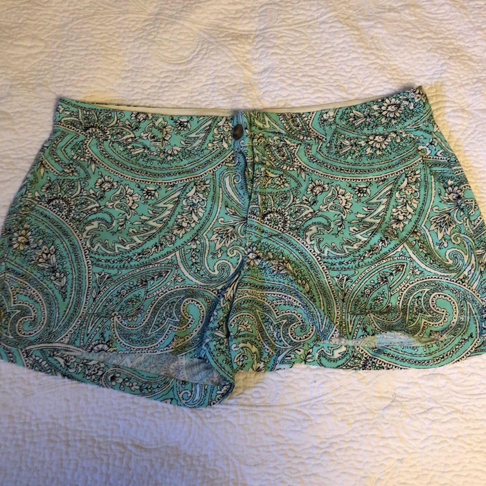Old Navy Paisley Teal Shorts